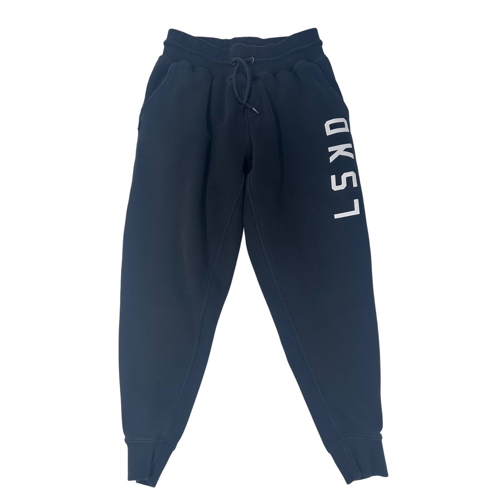 LSKD Black‎ Fleece Jogger Sweatpants Size Medium Logo Activewear